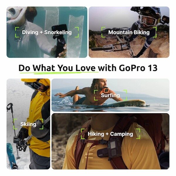 GoPro Hero 13 waterproof action camera used underwater for adventure shooting